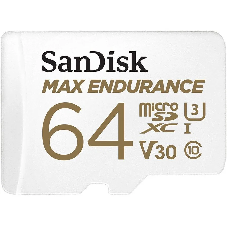 SanDisk SanDisk MAX ENDURANCE 64 GB Class 10/UHS-I U3 microSDHC memory card — product photo