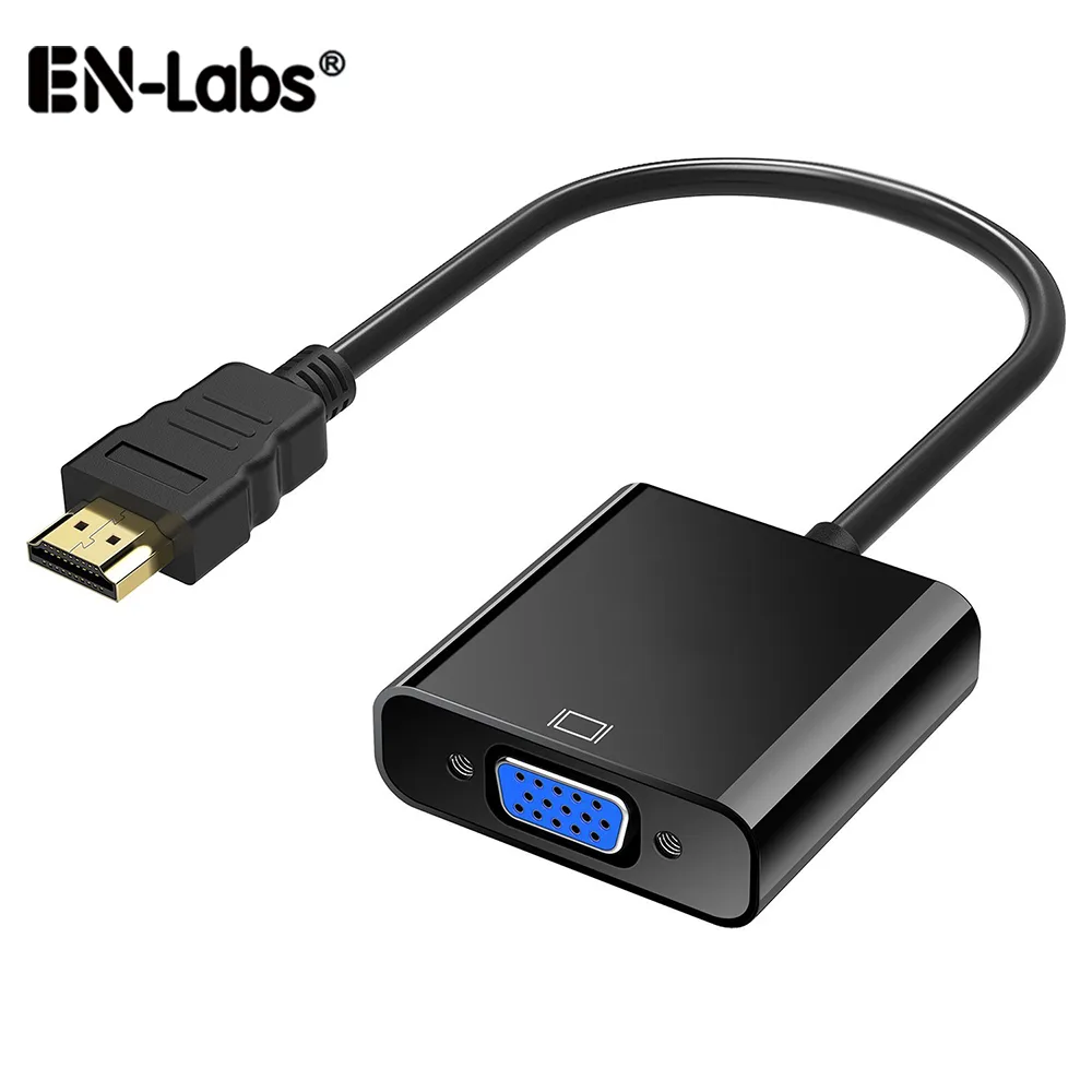 EN-Labs EN-Labs ADHD2VGAABK HDMI to VGA audio video converter 8 inch 1920x1080 3.5mm Black — product photo