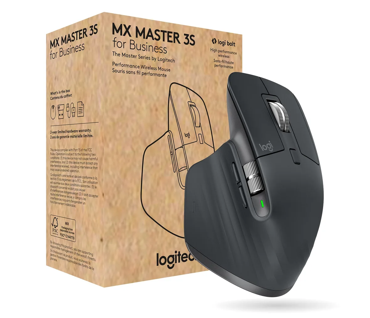 Logitech Logitech MX Master 3S 910-006581 Mouse Graphite 8000 DPI Logi Bolt — product photo