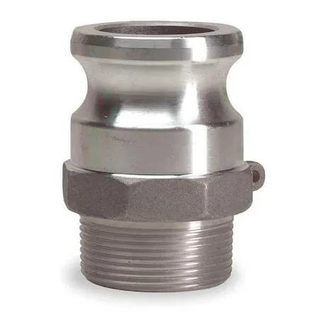 One-inch 316 stainless steel male adapter with NPT threads