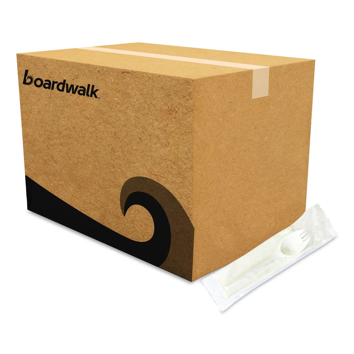 Boardwalk Boardwalk School Cutlery Kit Mediumweight White 1000/Carton 5.31 — product photo