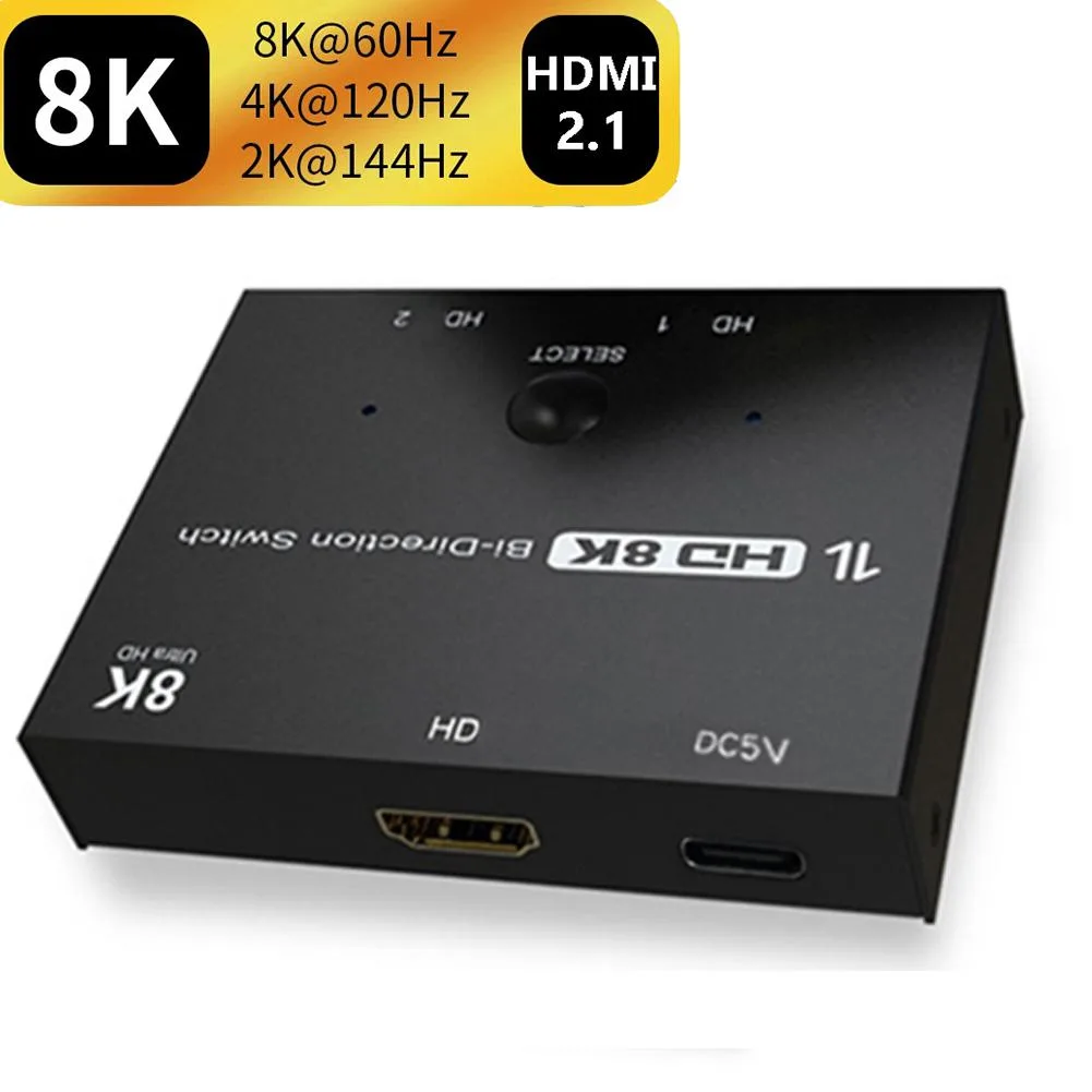Jansicotek Jansicotek HDMI 2.1 Switch Splitter 8K 60Hz 4K 120Hz 48Gbps — product photo