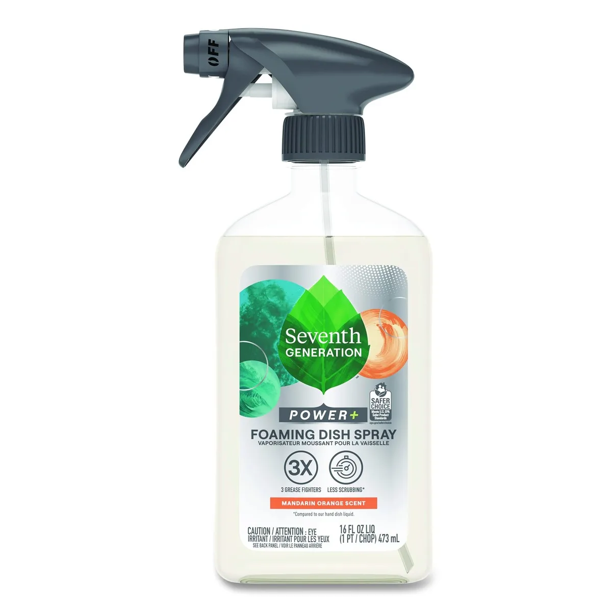 16 oz foaming dish spray bottle with Mandarin Orange scent