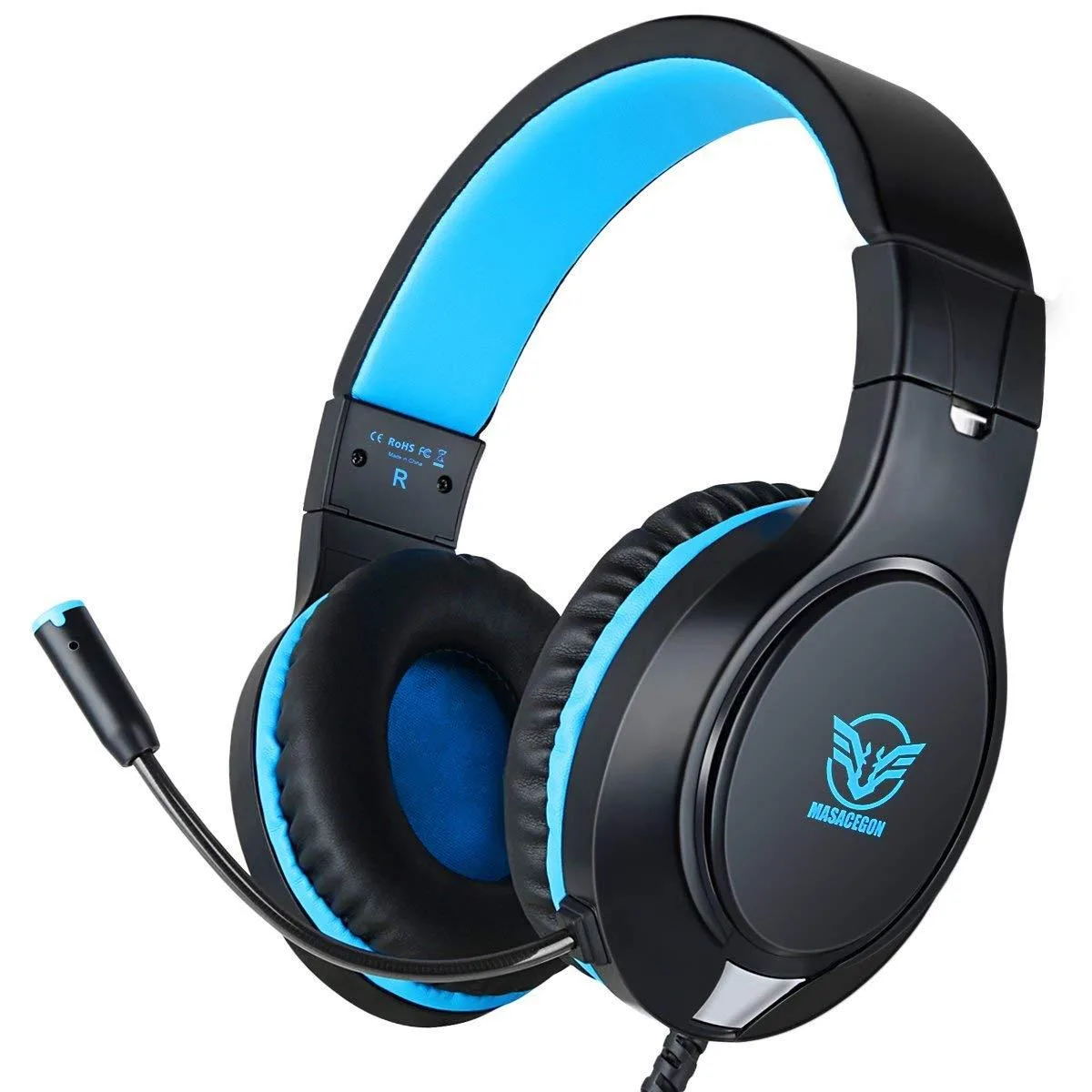  MASACEGON H-10 Gaming Headset Blue-Black 3.5mm — product photo
