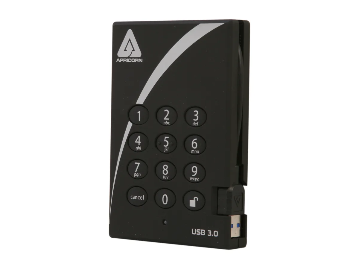 Apricorn Apricorn A25-3PL256-500 500GB portable hard drive — product photo