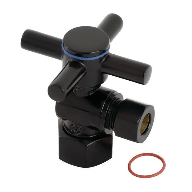 KINGSTON BRASS KINGSTON BRASS CC43100DX Concord Quarter Turn Angle Stop Valve Matte Black — product photo