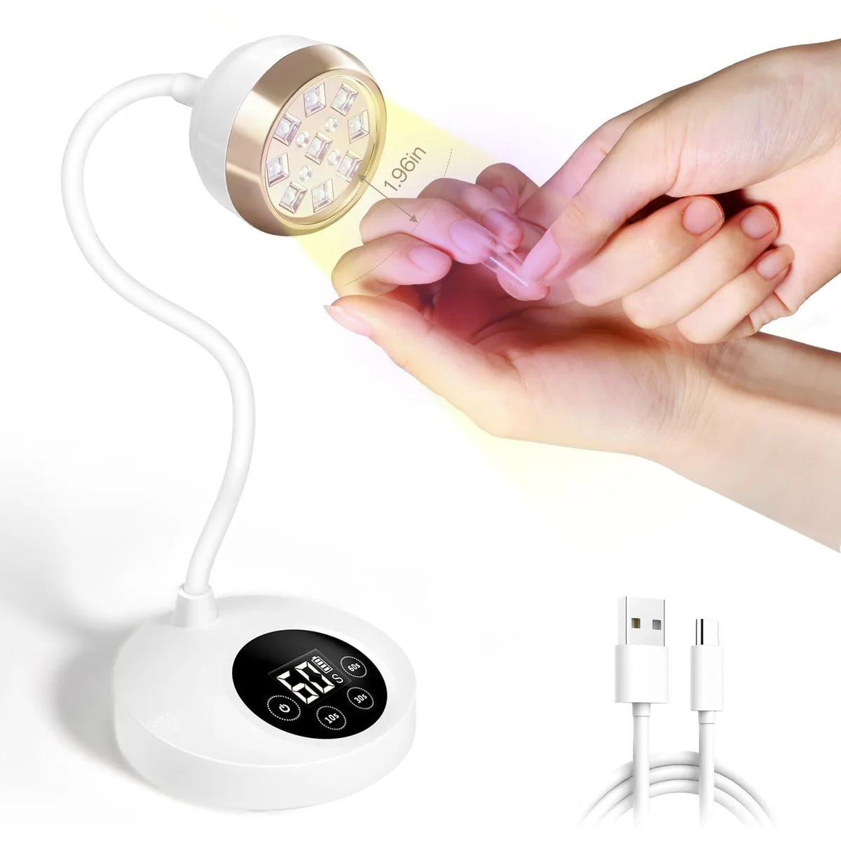 AORAEM 36W Yellow Light UV LED Nail Lamp 2500mAh — product photo