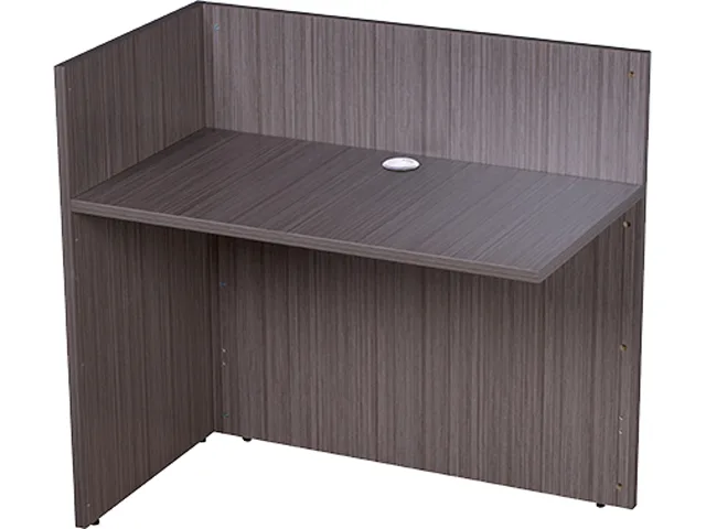 BOSS Office Products BOSS Office Products N180-DW Reception Return Shell Driftwood 42W 24D 29H office furniture — product photo