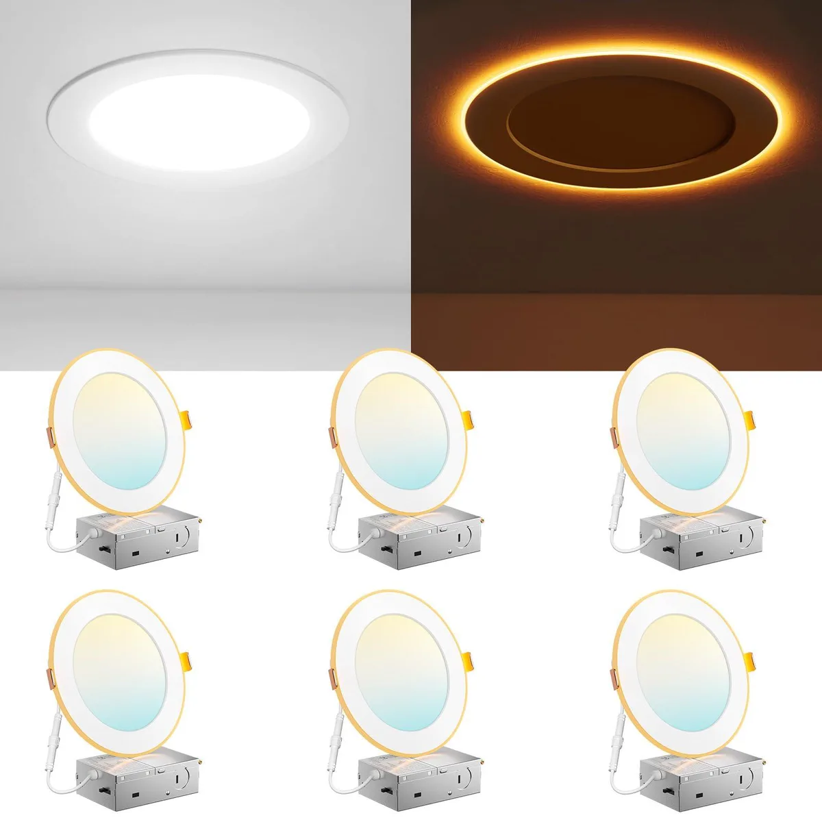  Thomasville Lighting 148 6 Pack 6 Inch 5CCT LED Recessed Light Kit — product photo