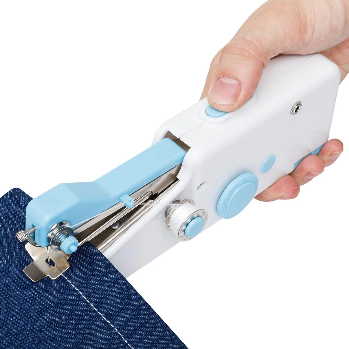  Aorsewynn CS101 White and Blue handheld sewing machine — product photo