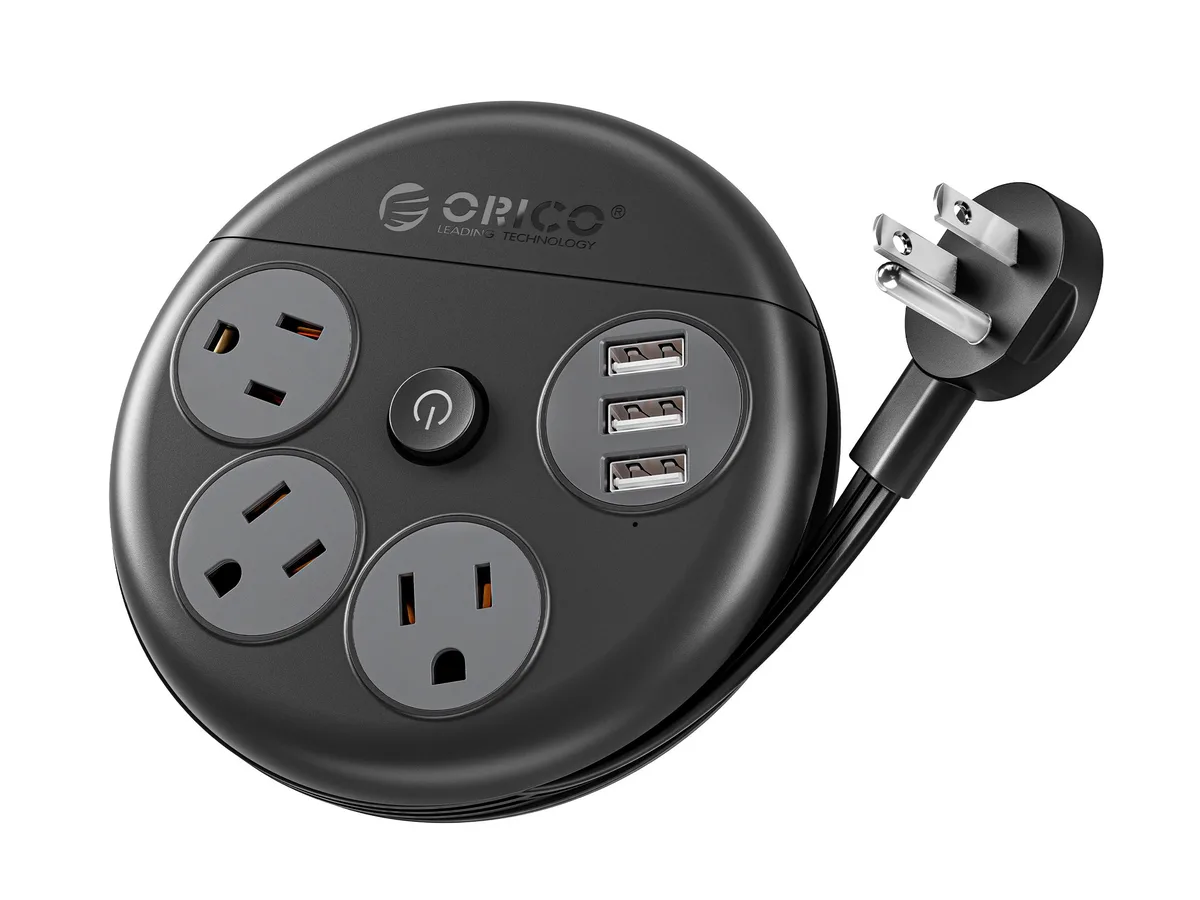 Orico Orico Travel Power Strip 3 Outlets 3 USB 4 ft Black — product photo