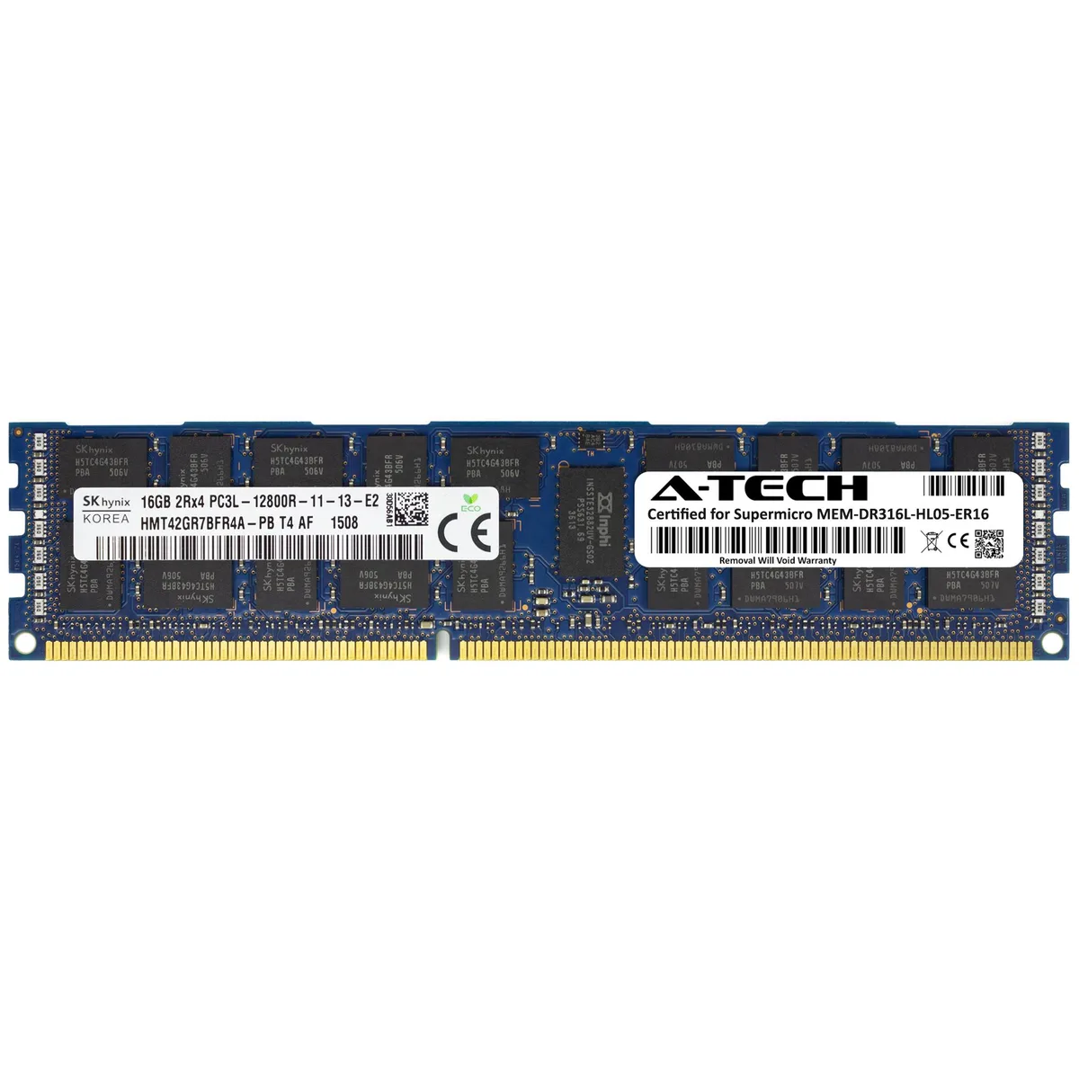 A-Tech A-Tech Supermicro Certified 16GB DDR3L 1600 ECC RDIMM 2Rx4 1.35V — product photo