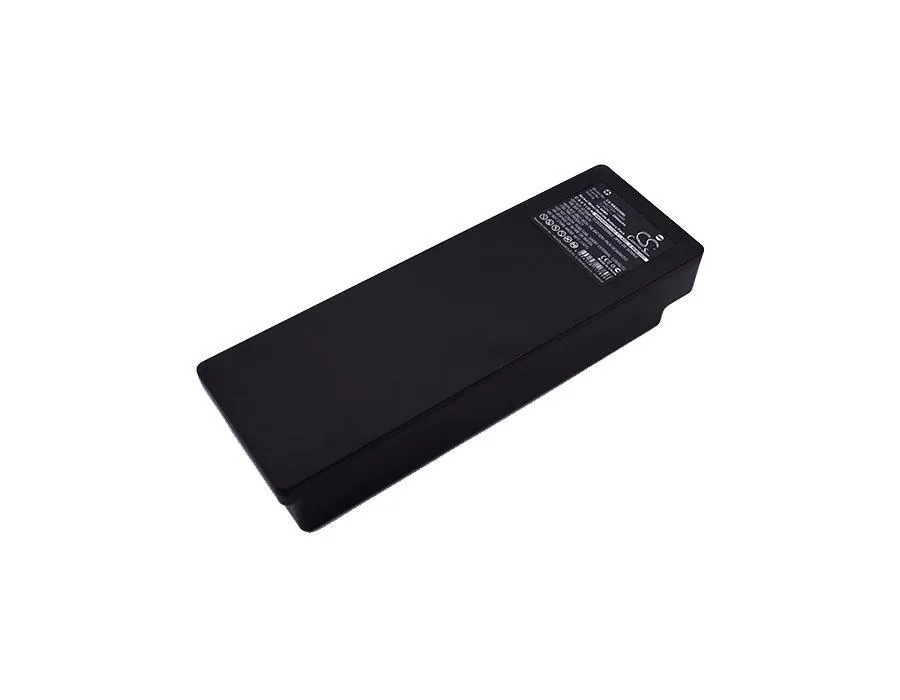 Rectangular replacement battery pack with textured dark casing and connector plug
