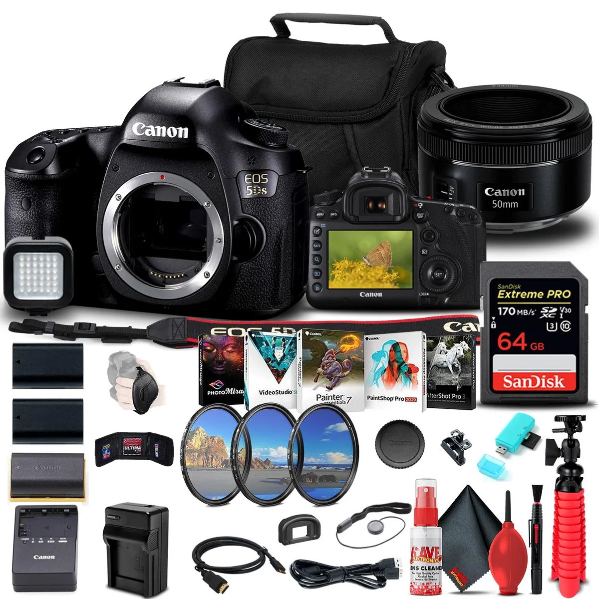 Canon Canon EOS 5DS 50.6MP camera kit with EF 50mm f/1.8 STM lens — product photo