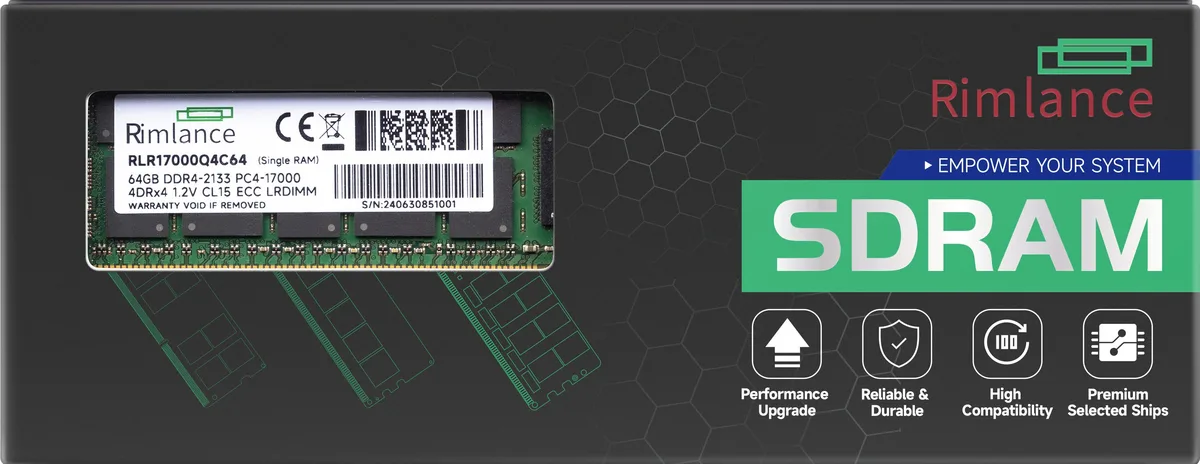 RIMLANCE RIMLANCE 64GB DDR4 2133 PC4-17000 LRDIMM 4RX4 CL15 server RAM — product photo