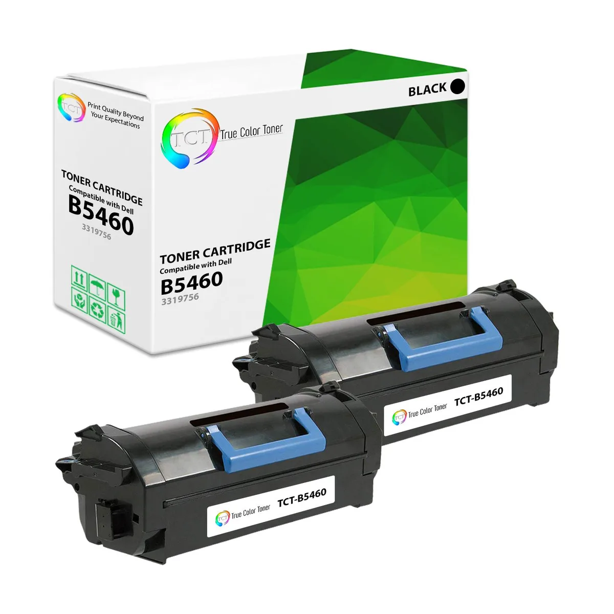 True Color Toner True Color Toner B5460 Black High Yield Toner Cartridge 2 Pack 25000 Pages — product photo