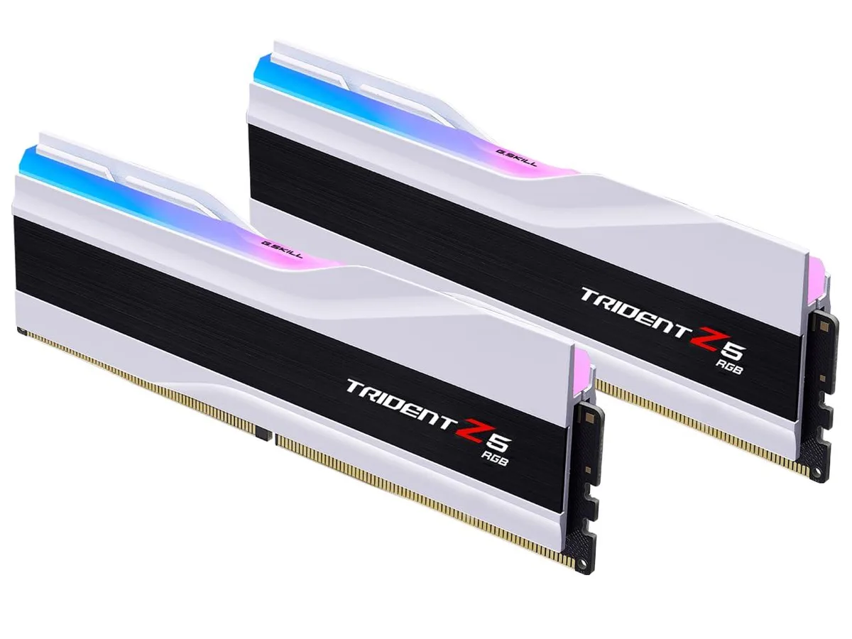 G.SKILL G.SKILL F5-7200J3445G16GX2-TZ5RW DDR5 desktop RAM 32GB (2x16GB) 7200MT/s CL34-45-45-115 1.40V Matte White — product photo