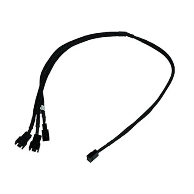 Phobya Phobya Y-Cable 3-Pin to 3x 3-Pin 60cm Sleeved Black — product photo