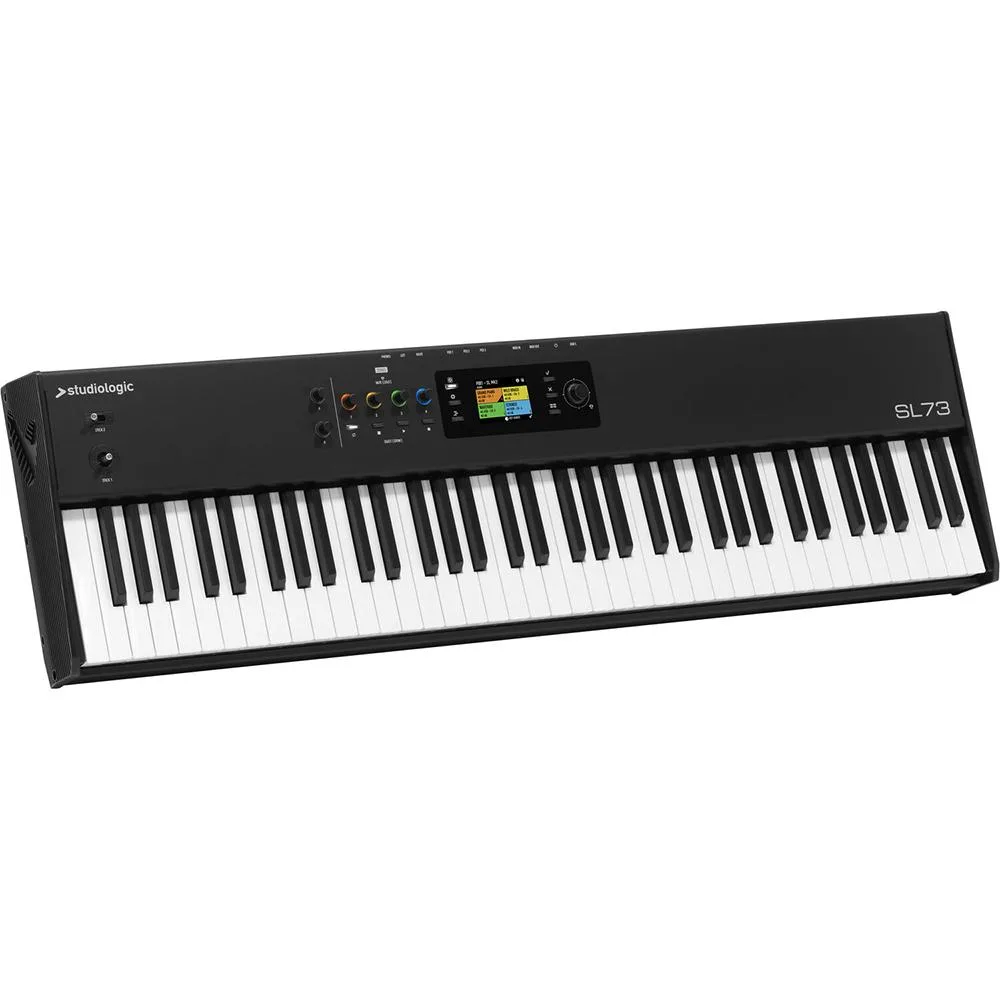 73-key weighted hammer-action controller in matte black finish