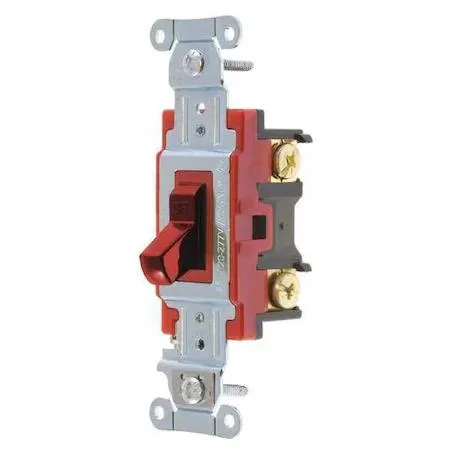 Red toggle wall switch 20 A 120/277 V AC