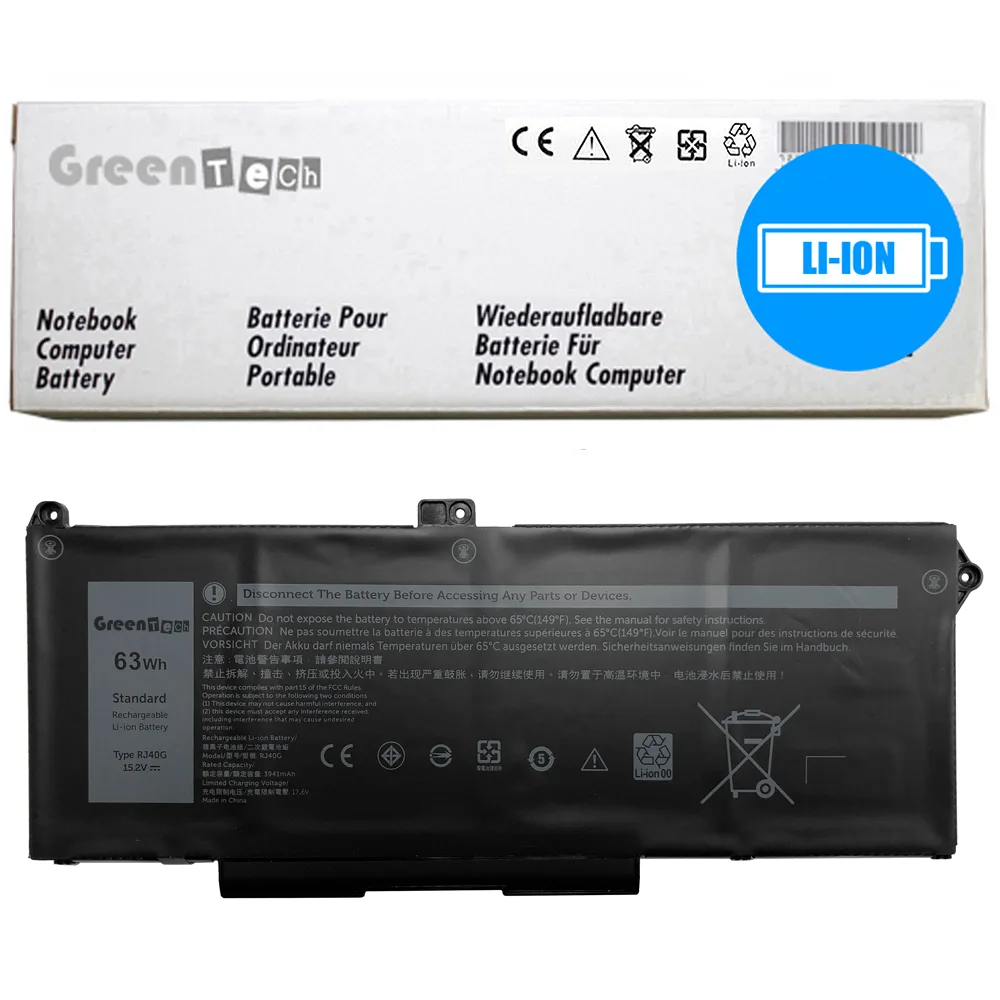 NShi NShi RJ40G laptop battery 15.2V 63WHR 4-cell for Dell Precision 3560 Latitude 5420 5520 — product photo