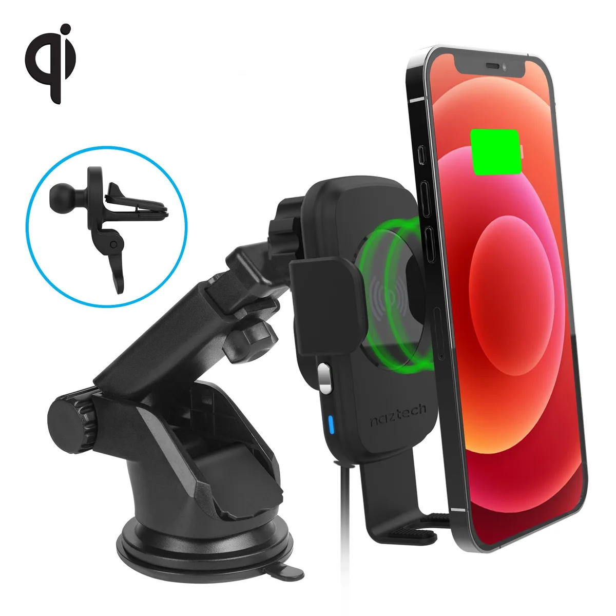 Naztech Naztech Smart Grip Wireless Car Charger 15W — product photo
