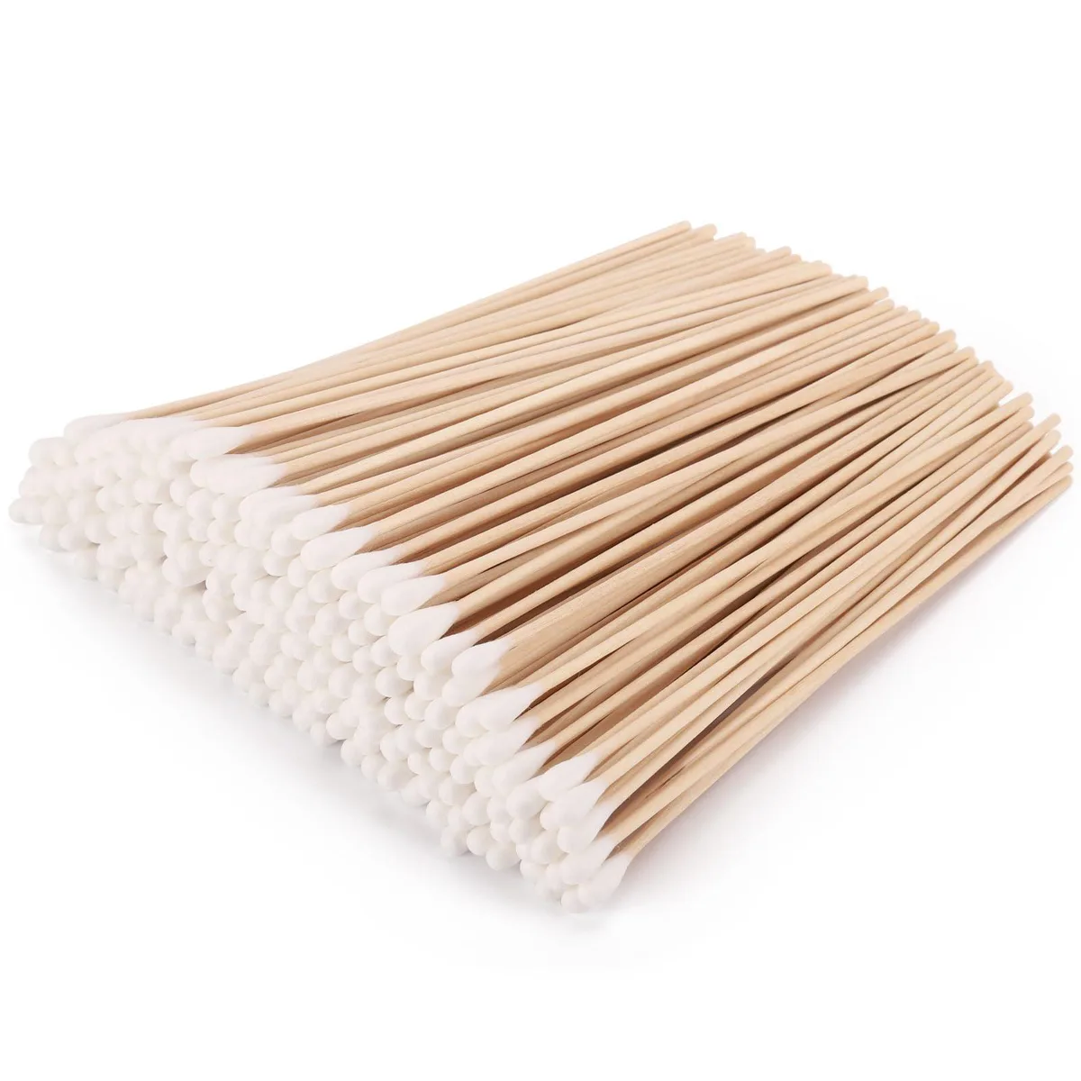 BTYMS 1200 Count 6 Inch Cotton Tipped Applicators Wooden Sticks — product photo