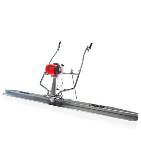 Petrol concrete power screed with 4ft aluminium blade and handle assembly