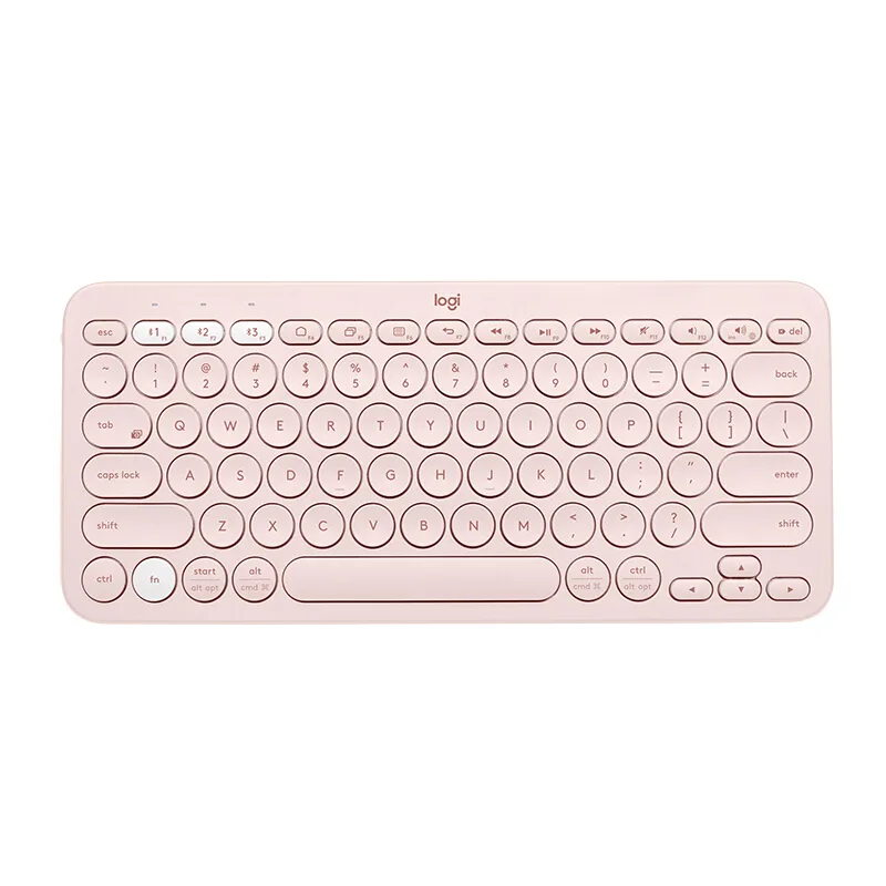 Logitech Logitech K380 gaming keyboard 78 keys Cherry MX Clear pink backlit with mouse — product photo