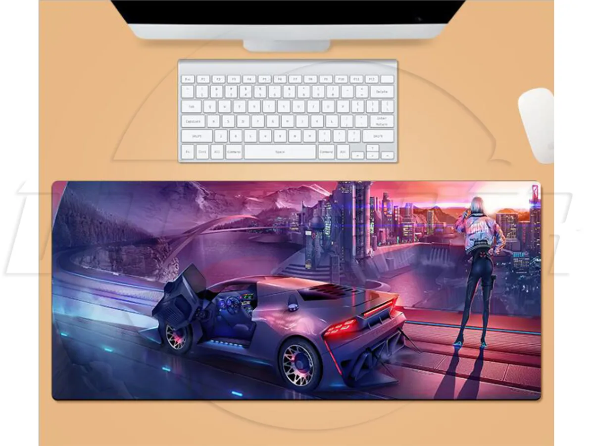 sakose sakose Cyberpunk 2077 Sky Blue Extended 2XL Mouse Pad 35.40" x 15.70 — product photo