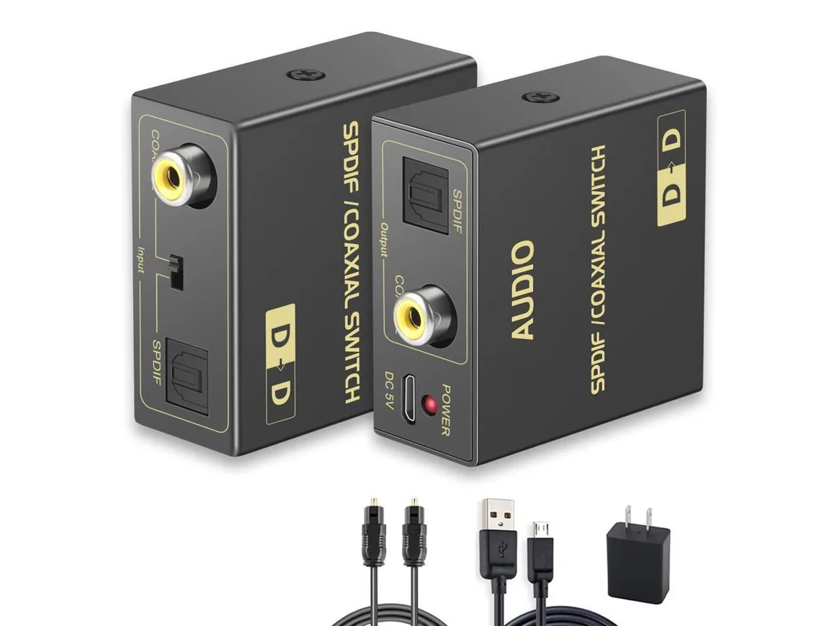 BONAEVER BONAEVER Optical to Coaxial Digital Audio Converter Bi-Directional Splitter — product photo