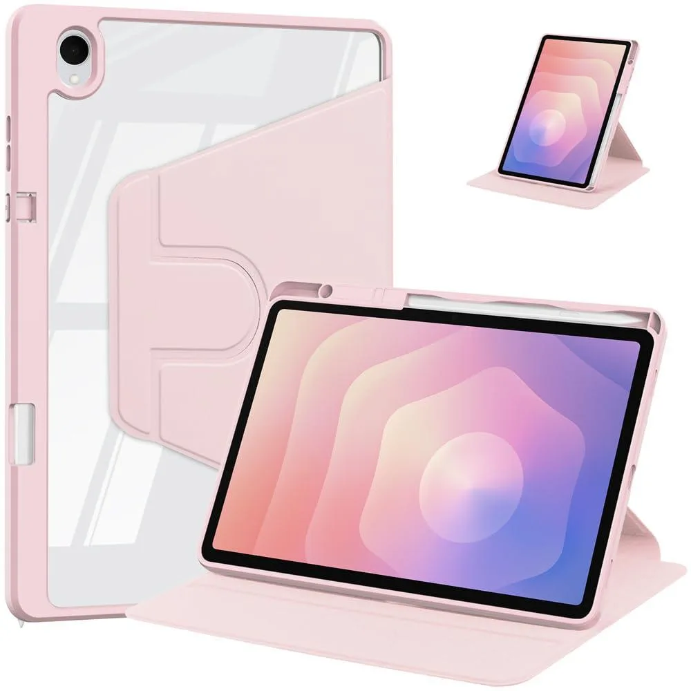 Timoom Timoom Acrylic Clear 360° Rotating Tablet Case with Pencil Holder (Pink) — product photo