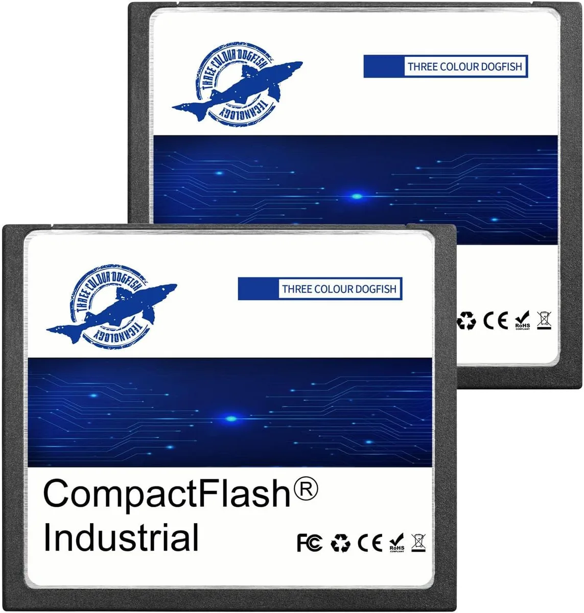 THREE COLOUR DOGFISH THREE COLOUR DOGFISH CompactFlash 2GB (1GB x 2) Type I FAT16 — product photo