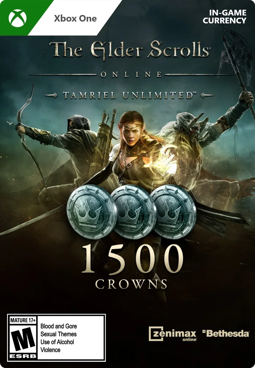 Bethesda Softworks Bethesda Softworks 7LM-00059 The Elder Scrolls Online 1500 Crowns downloadable game — product photo