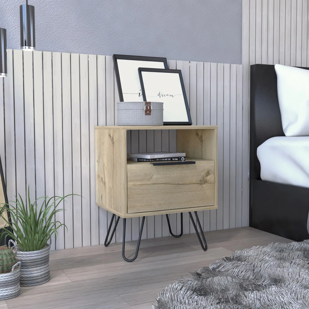tuphen tuphen Augusta Nightstand Light Oak 17.7W 22.8H 13.7D — product photo