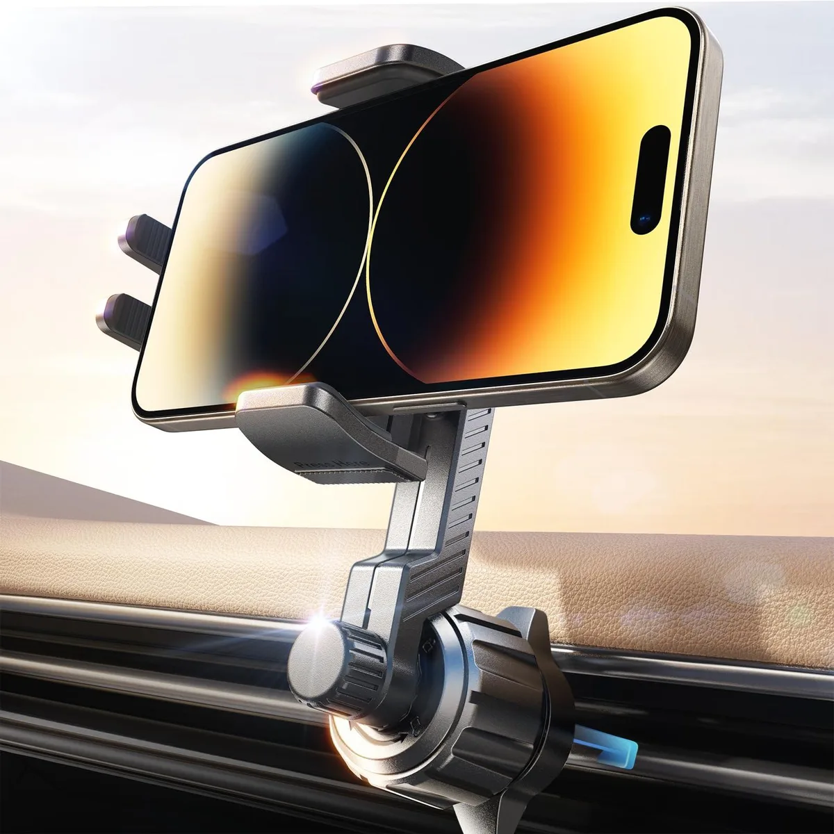  LISEN Car Phone Holder Vent Mount Black 4.0-7.2in — product photo