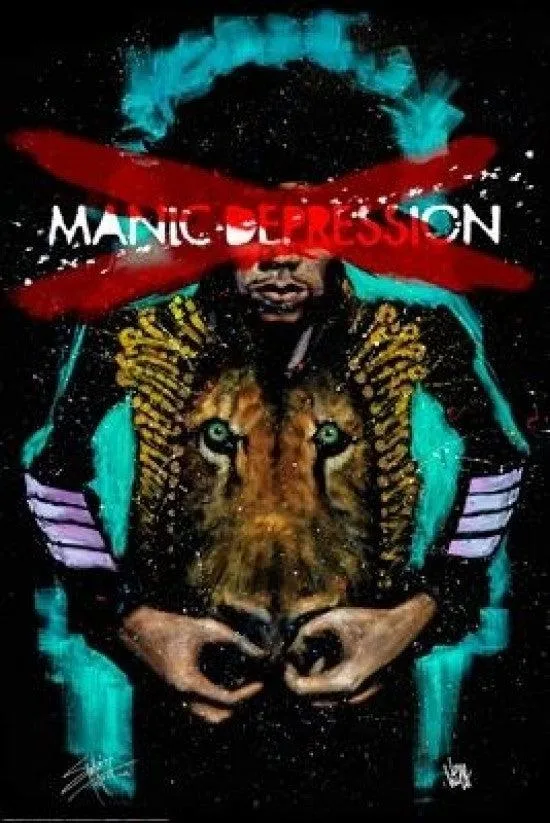 Poster print Manic Depression 22 by 34 inches