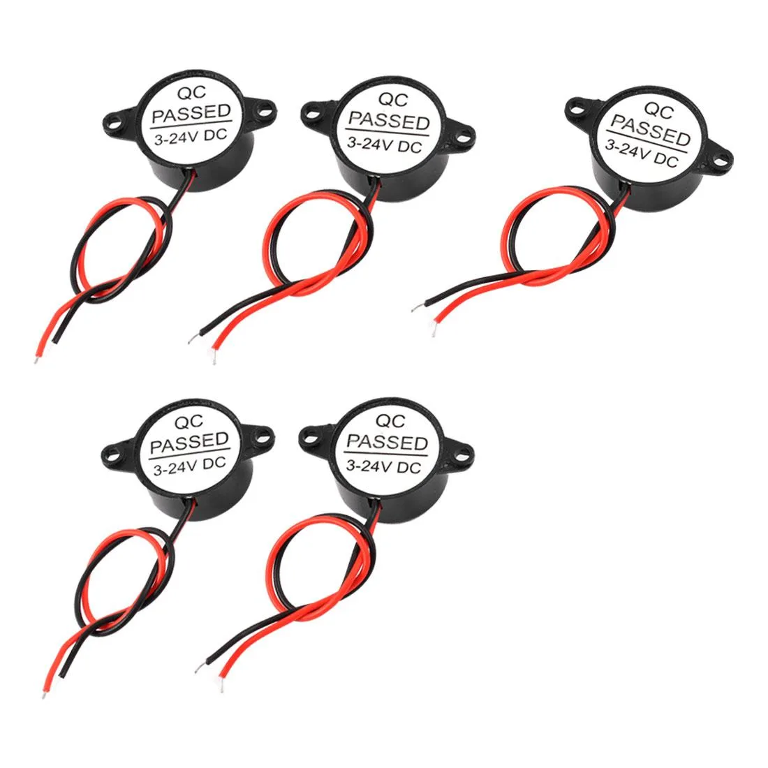 Unique-Bargains Unique-Bargains 5 Pcs DC 3-24V 85dB Buzzer Black — product photo