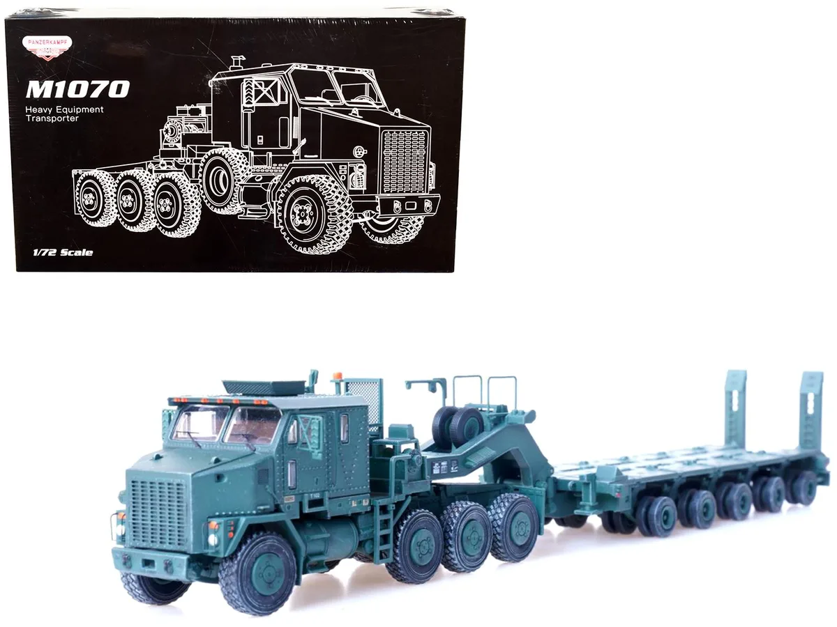 Panzerkampf Panzerkampf M1070 Heavy Equipment Transporter Army Green Armor Premium 1/72 Diecast Model — product photo