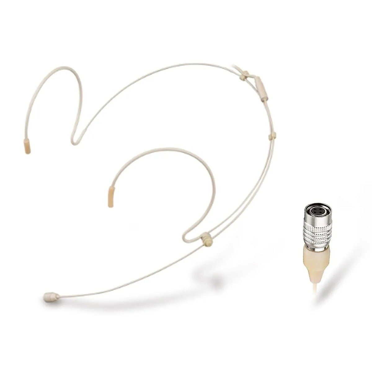  Haoin 1810T Headset Microphone Double Over Ear Hirose 4 Pin 1.2m Beige — product photo