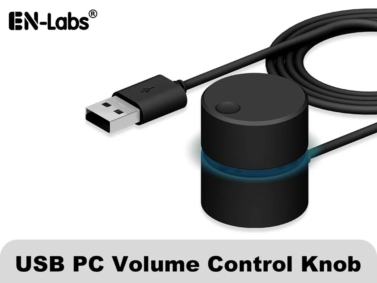 EN-Labs EN-Labs USB Volume Control Knob with One-Click Mute 6.6ft Cable — product photo