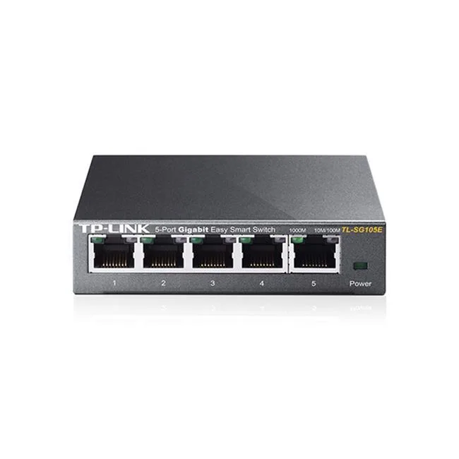 TP-LINK USA CORPORATION TP-LINK USA CORPORATION TL-SG105E 5-Port Gigabit Easy Smart network switch — product photo