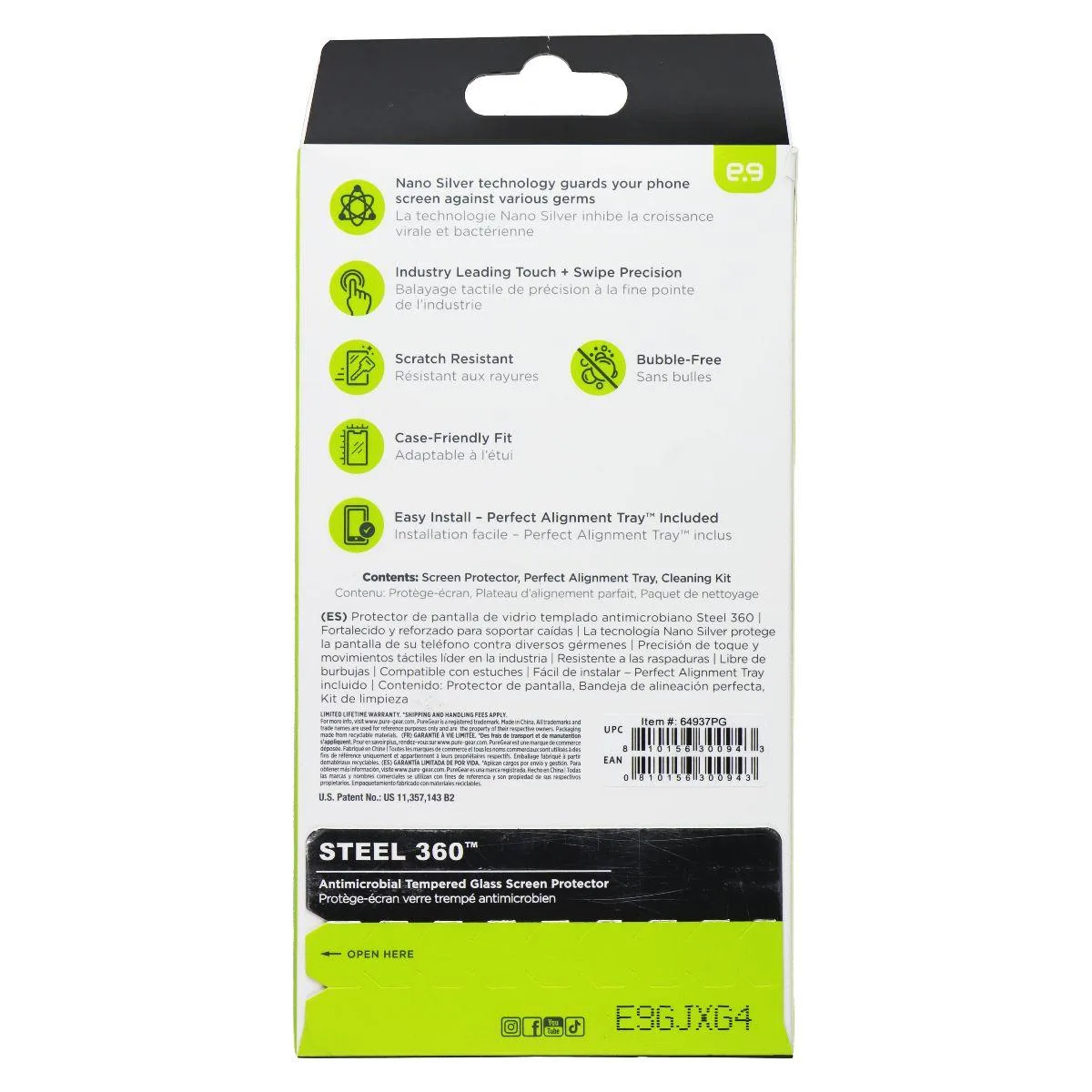 PureGear PureGear Steel 360 Tempered Glass Screen Protector Google Pixel 9 Pro XL Clear — product photo