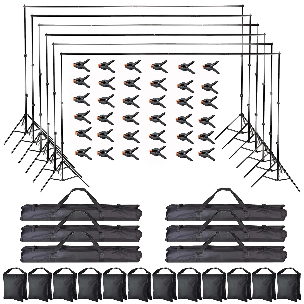 Yescom USA, Inc. Yescom USA, Inc. 6-Pack 7x10ft Backdrop Stand Kit 01BST003-107-06.V2X6 — product photo