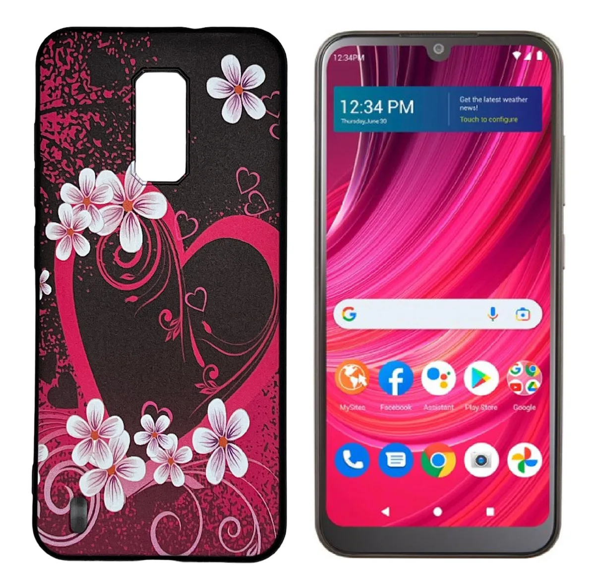 ExtremeCases - Generic ExtremeCases - Generic Blu View 4 B135DL TPU Case Pink Love Heart — product photo