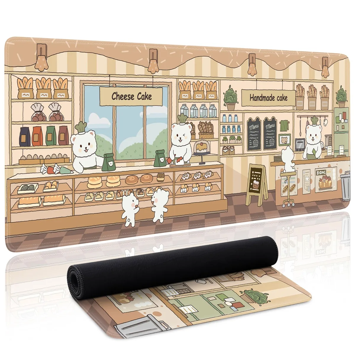 SMY Lighting SMY Lighting Dessert Shop Bear Mouse Pad 31.5 x 11.8in Blue 3mm — product photo
