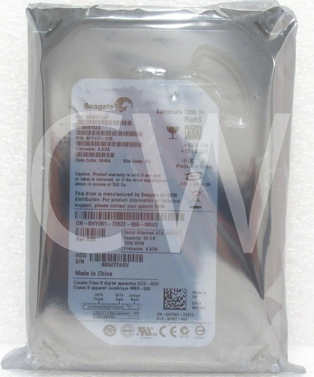DELL DELL ST380815AS 80GB 7200RPM 3.5" SATA internal hard drive — product photo