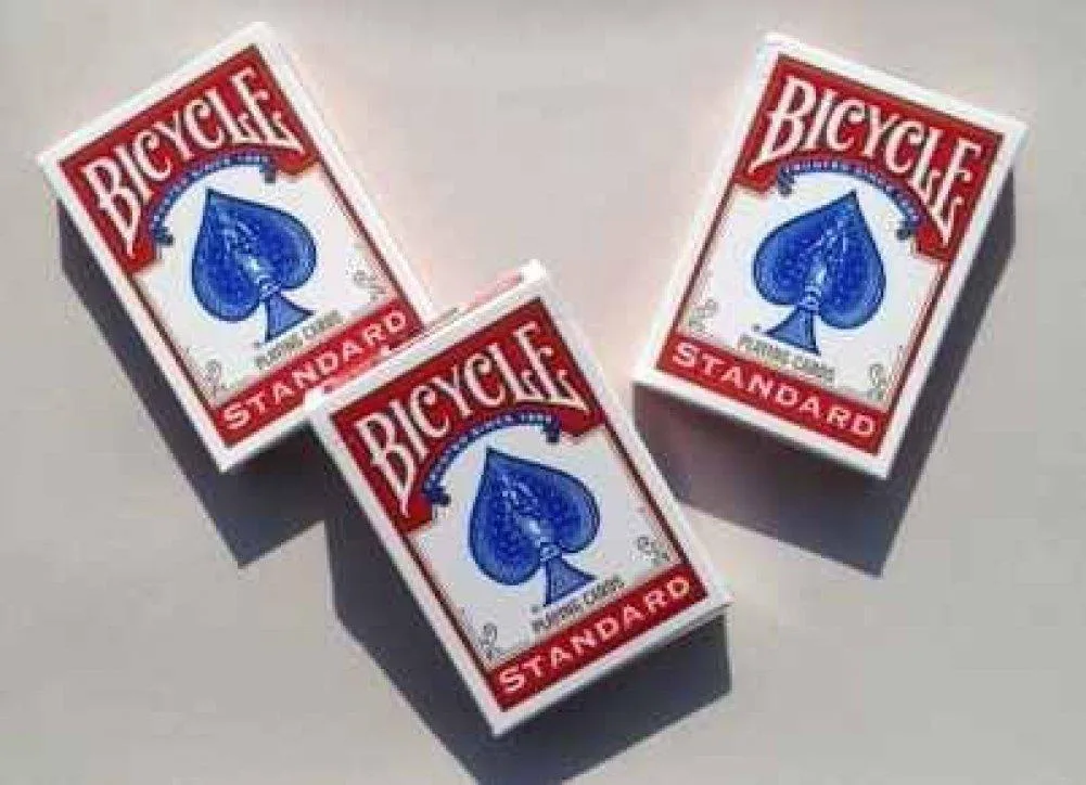  Worry Free Gadgets Rider Back Poker Cards 3 Decks Red 3.5 x 2.5 in 808 — product photo