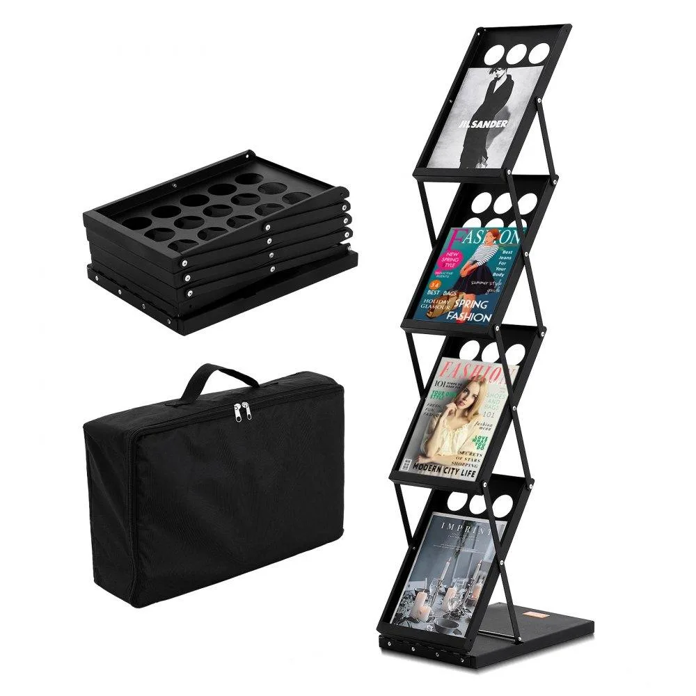 VEVOR VEVOR Foldable Magazine Display Rack 4-Tier 4 Pockets — product photo