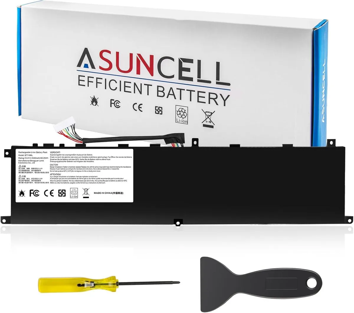  BTY-M6L 53Wh laptop battery for MSI GS65 GS75 Stealth Thin — product photo
